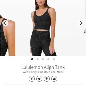 NWT Lululemon Align Tank Wild Thing Camo